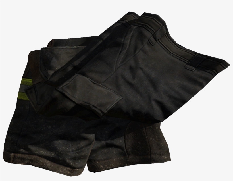 Black Fire Fighters Pants - Leather, transparent png #2917446