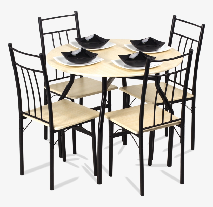 Dining Set Table With 4 Chairs Carmen - Кухненски Комплекти Маса И Столове, transparent png #2917490