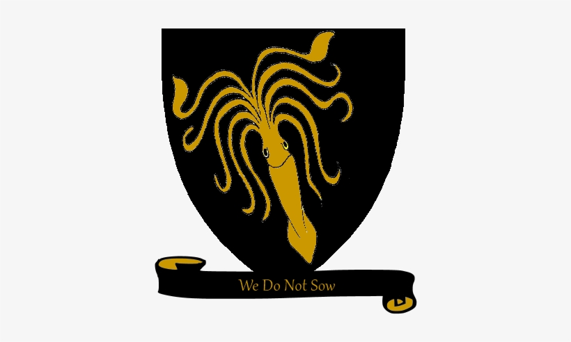 A Song Of Ice And Fire Arms Of House Greyjoy Black - House Greyjoy, transparent png #2917524