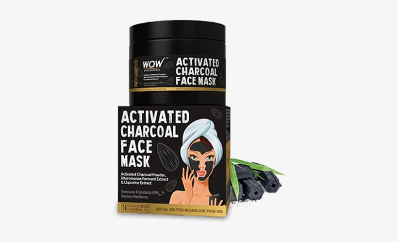 Cleanses & Unclogs The Pores No Parabens, No Mineral - Wow Activated Charcoal Face Mask Price, transparent png #2917554