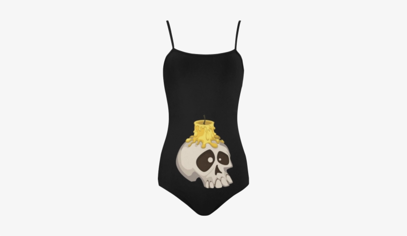 Skull With Candle Strap Swimsuit - Model, transparent png #2918306