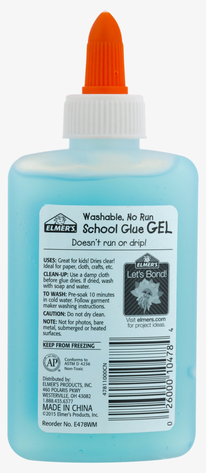 Elmer's Liquid School Glue, Washable, 4 Ounces, 1 Count, transparent png #2918673