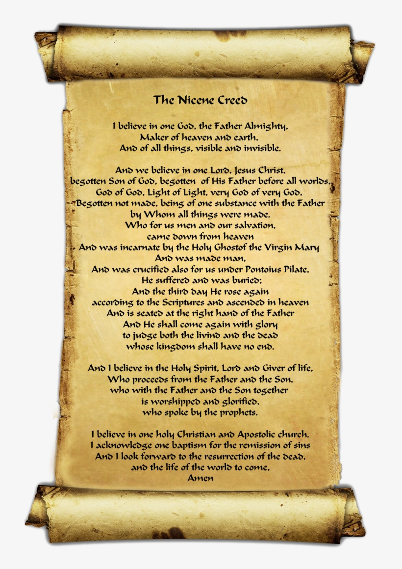 Nicene Creed On Parchment Scroll - Personalizable Music Box, You Are My Sunshine, Laser, transparent png #2918819