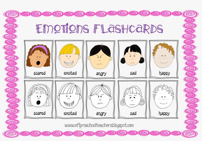 Esl/efl Preschool Teachers - Flashcards Feelings And Emotions, transparent png #2919004