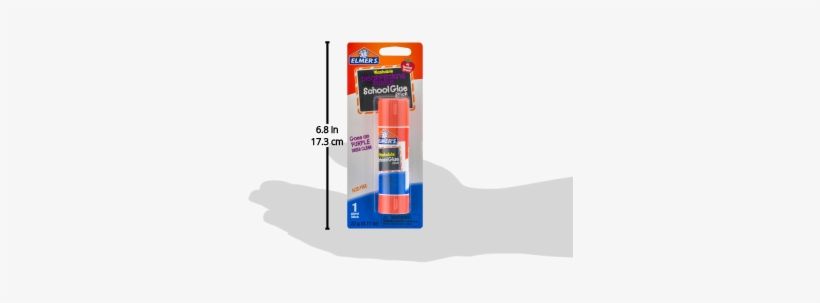 Elmer's Disappearing Purple Washable Large School Glue - .77 Ounce Elmers Washable School Glue Stick - Purple, transparent png #2919214