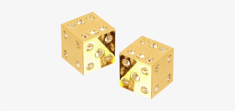 Share This Image - Gold Dice With Diamonds, transparent png #2919692