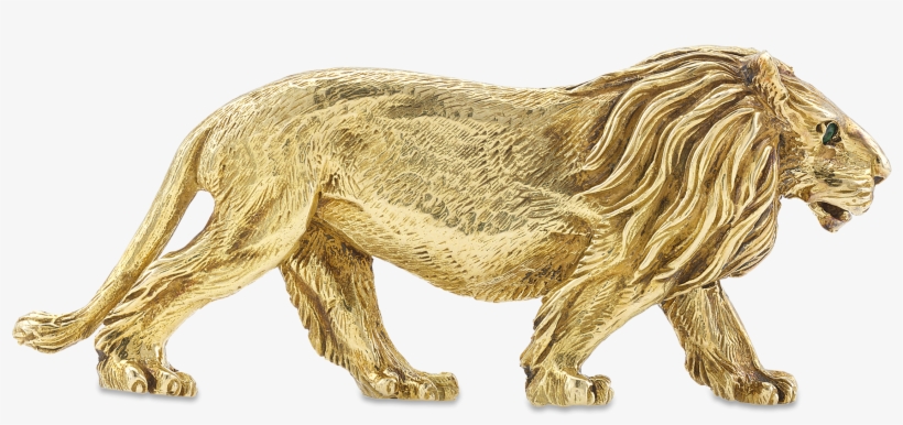 Gold Lion Brooch By Tiffany & Co - Gold Lion Png, transparent png #2919803