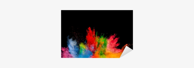 Colored Dust Explosion On Black Background Sticker - Risk Management Handbook: A Practical Guide, transparent png #2920591