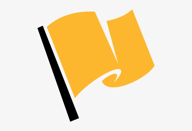 Racing Flag Clipart - Yellow Flag Clipart, transparent png #2920693