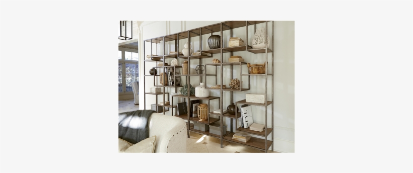 Burbank Open Bookshelves - Universal Furniture Moderne Muse Bunching Etagere In, transparent png #2920847