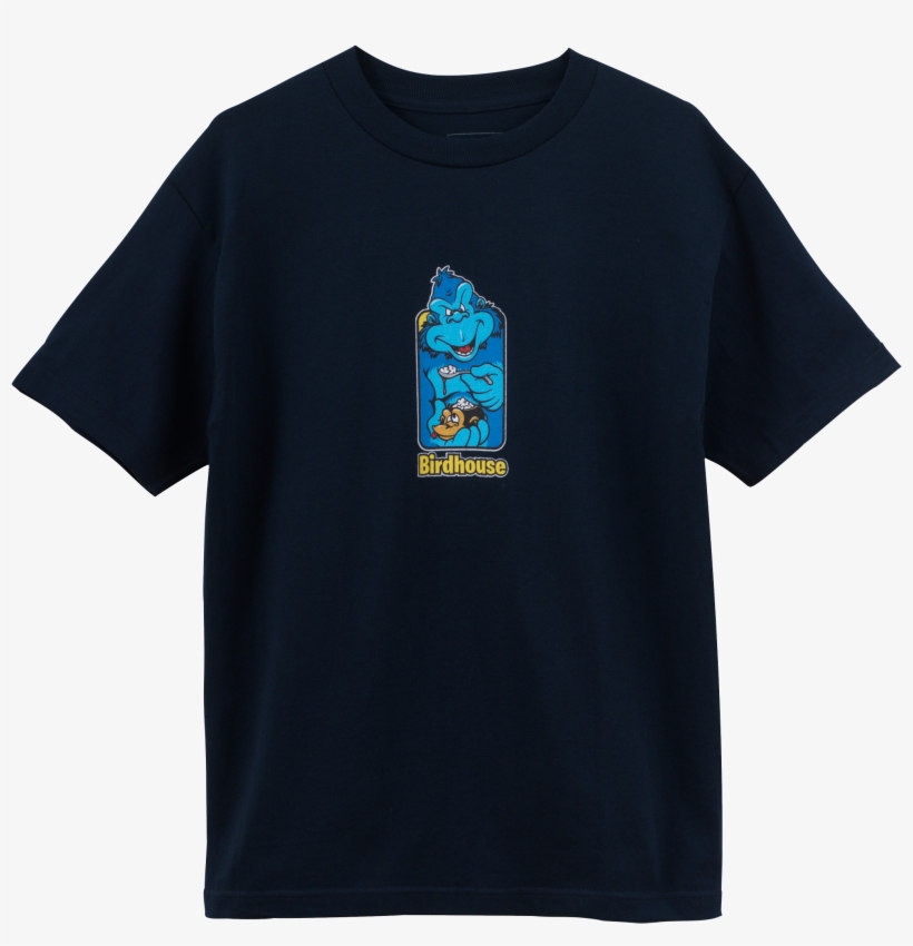 Birdhouse Old School T-shirt - Birdhouse Tony Hawk Old School Jaws Deck Navy Blue, transparent png #2921159