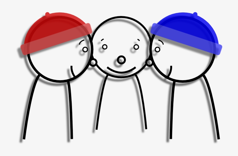 Three Men In Red And Blue Hats - 3 Hat Riddle, transparent png #2921286