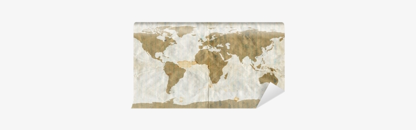World Map On Dirty Used Loose Leaf Paper - Scratch Map Black And White, transparent png #2921833