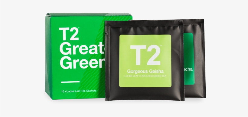 Greatest Greens Assorted Tea Sampler - T2 Tea Bag Lemongrass And Ginger Sachet, transparent png #2921956