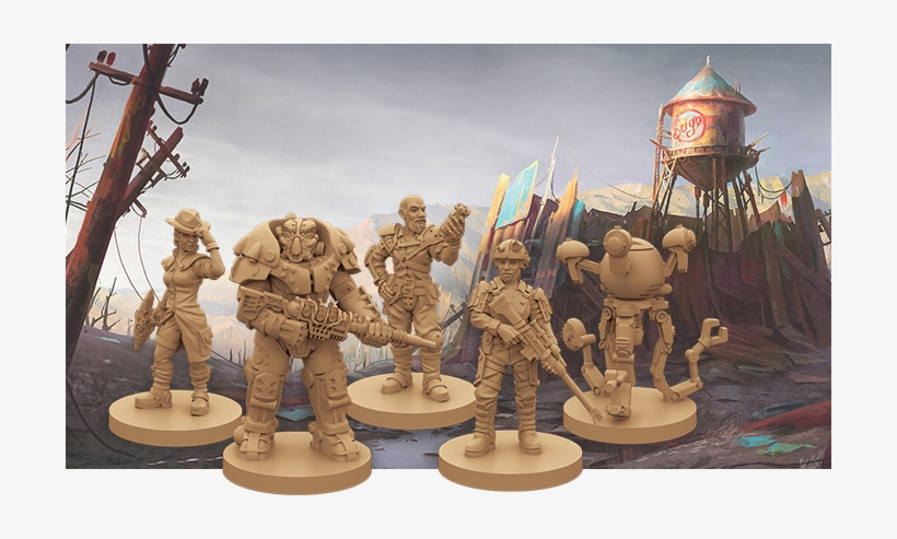 Fbgnc Character Pieces - Fallout Board Game Expansion New California, transparent png #2921977