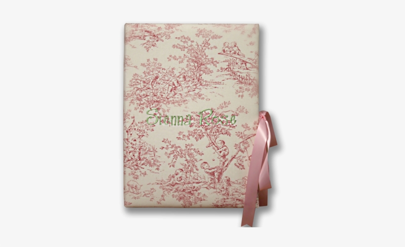 Pink Toile Personalized Baby Memory Book, transparent png #2922040
