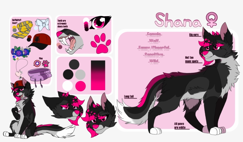 Pink Wolf Female Png Pink Wolf Female - Digital Art, transparent png #2922354