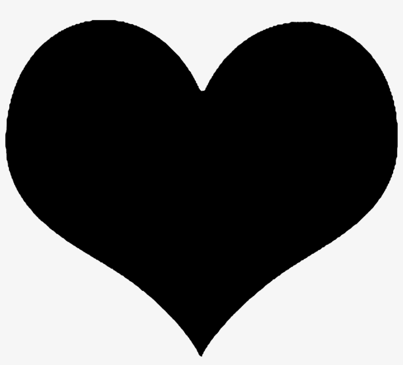 Heart Emblem Bo - Heart Black, transparent png #2922568