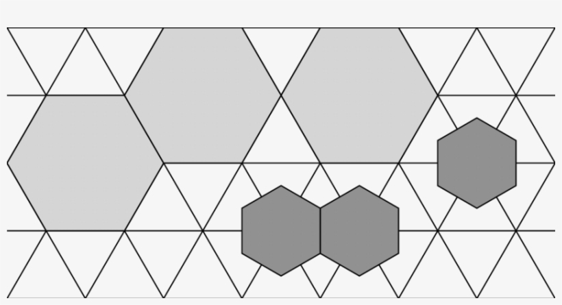 A Typical Configuration Of Large And Small Hexagons - Triangle, transparent png #2922793