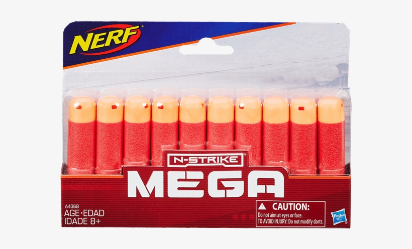 Nerf N-strike Mega 10 Dart Refill, transparent png #2922830
