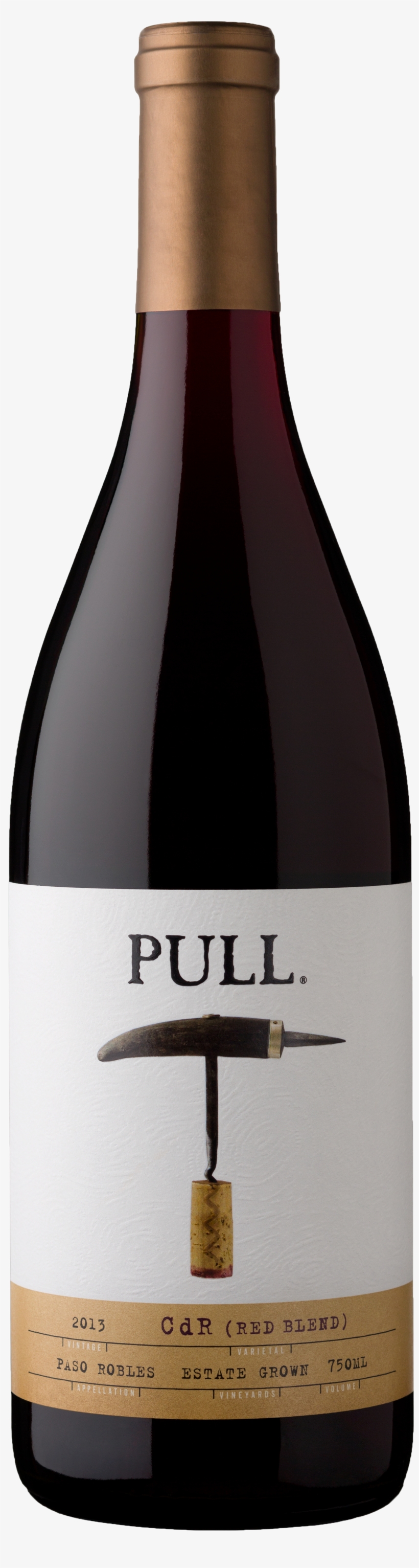 2013 Pull Cabernet Sauvignon - Glass Bottle, transparent png #2923020