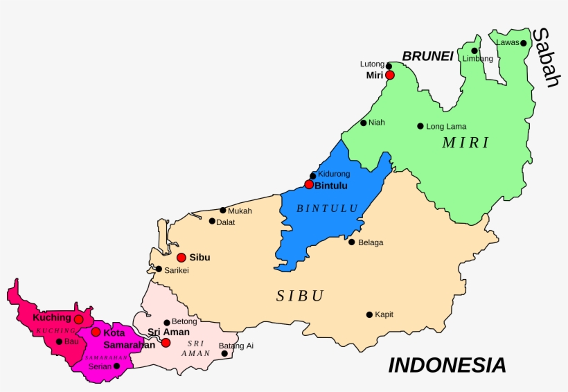 This Free Icons Png Design Of Map Of Sarawak,, transparent png #2923758
