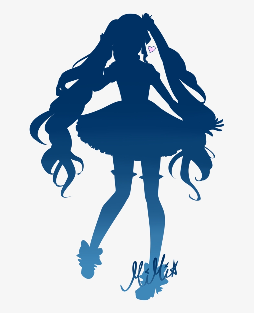 Manga Silhouette - Anime Silhouette Coloured, transparent png #2924052