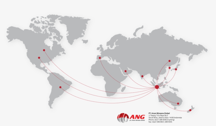 Arum Nirwana Global Is A Leading Company In Food And - World Map Gray And White, transparent png #2924153