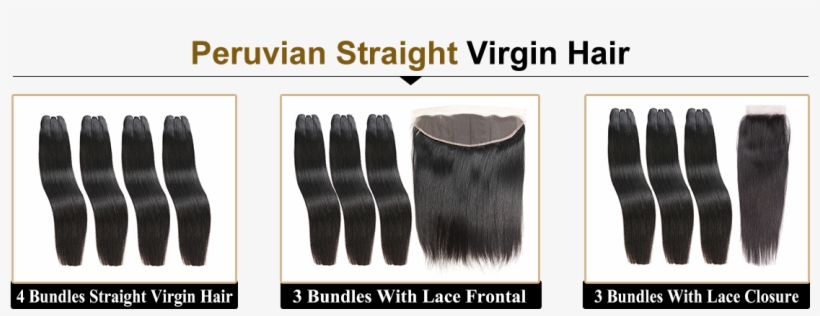 Virgin Hair Bundle With Closure - Lace Wig, transparent png #2925254