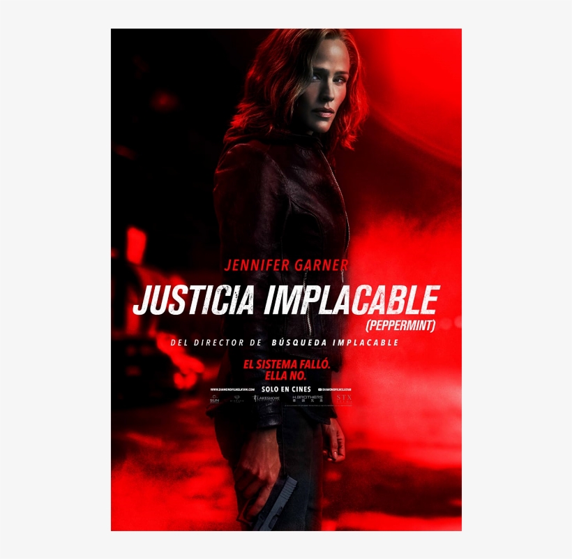 Estreno En Cines - Jennifer Garner Peppermint Poster, transparent png #2925642