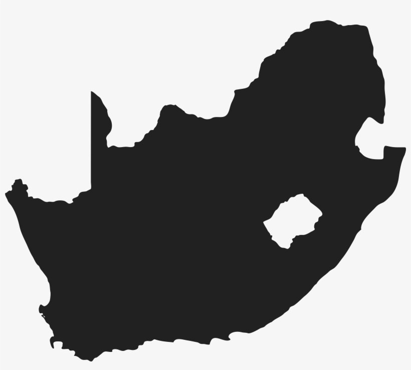 Clipart Resolution 5000*5000 - South Africa Black Map, transparent png #2926102