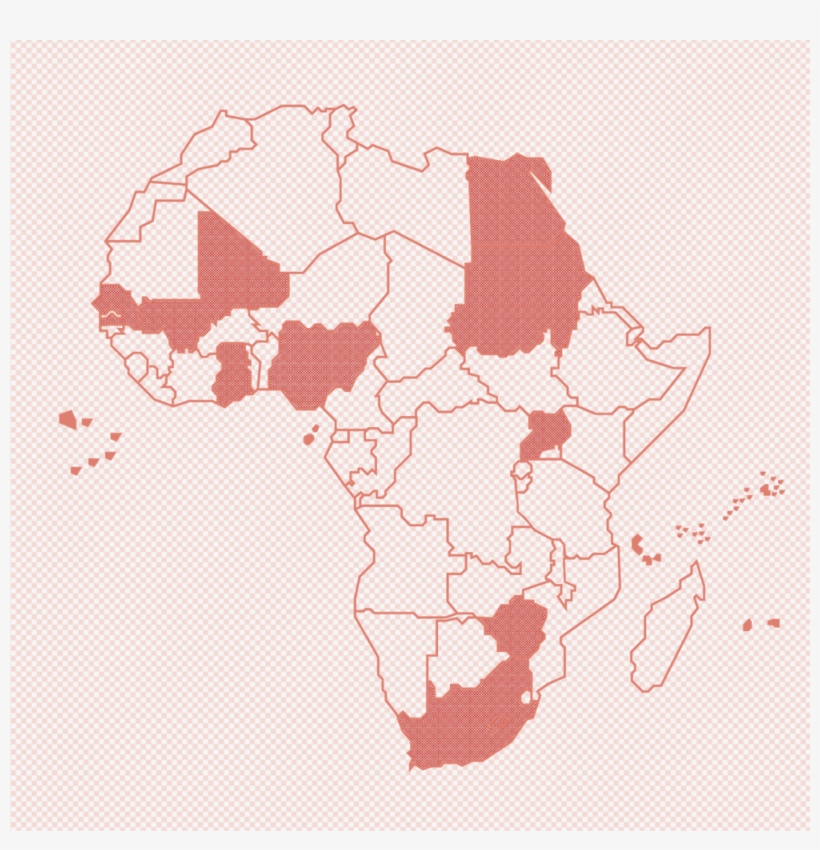 The Map Plots Some Of The Photography Training And - Map Of Africa, transparent png #2926465