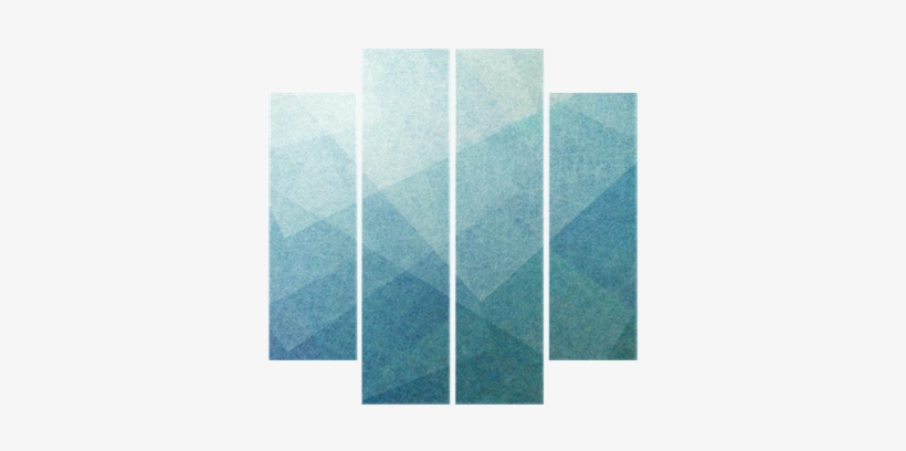 Quadríptico Fundo Azul Abstrato Com Quadrados De Pergaminho - Visual Arts, transparent png #2926744