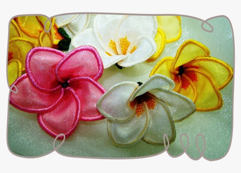 3d Frangipani Fabric - Artificial Flower, transparent png #2927451