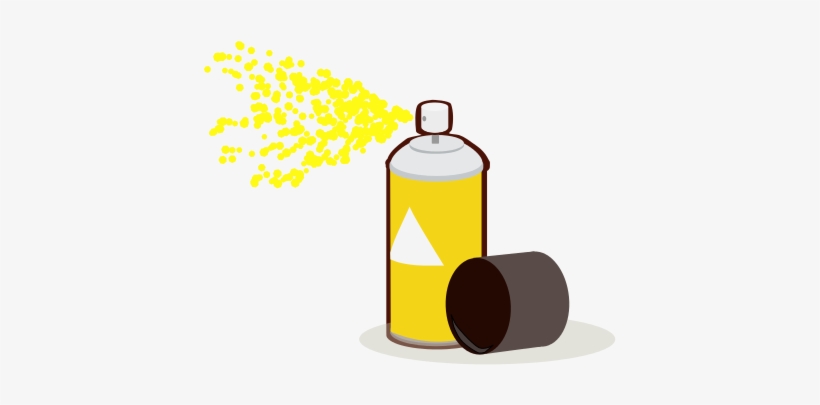 Paint Can Spray Yellow - Yellow Spray Paint Can, transparent png #2927481