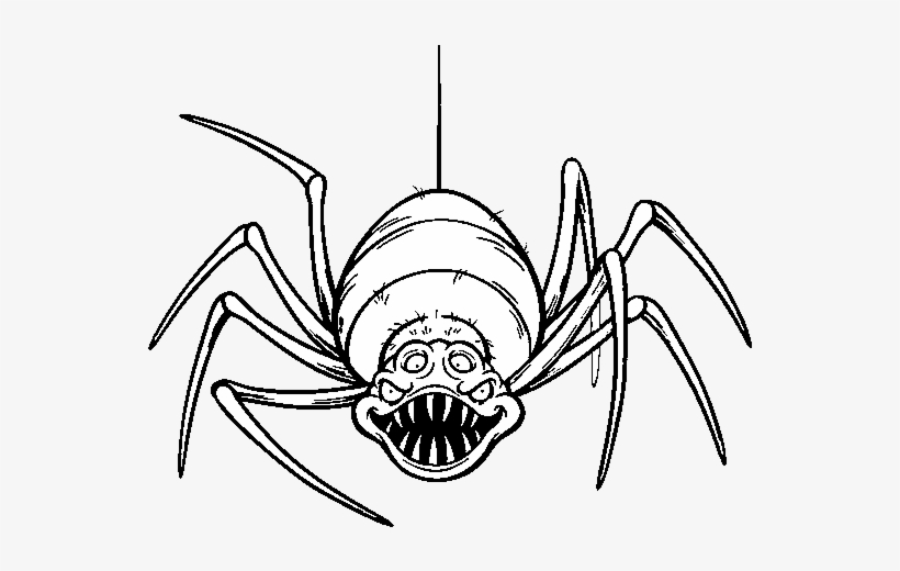 Creepy Spider Coloring Page - Scary Spiderman Coloring, transparent png #2927731