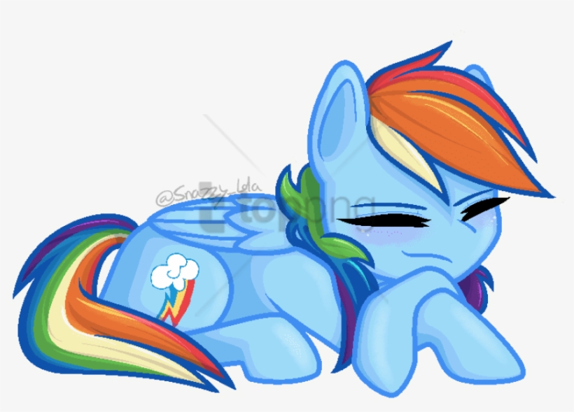Realfluttertree, Eyes Closed, Rainbow Dash, Safe, Simple - Rainbow Dash, transparent png #2927887