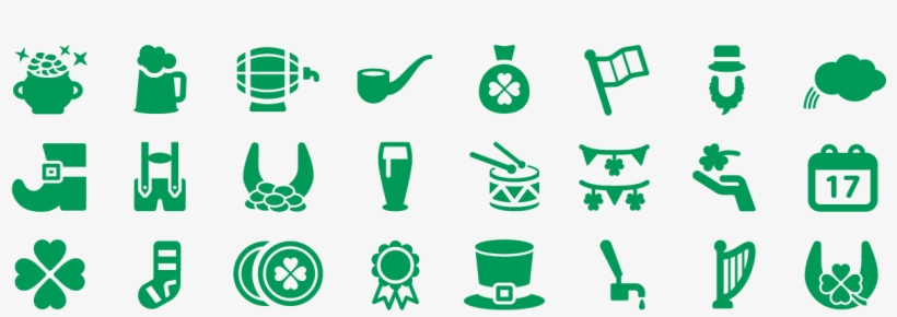 Saint Patrick Icons Copie - St Patrick's Day Icons Png, transparent png #2928025