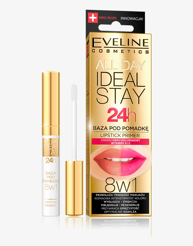 All Day Ideal Stay Lipstick Primer - Eveline Eye Shadow Base 24h 8in1 All Day Ideal Stay, transparent png #2928139