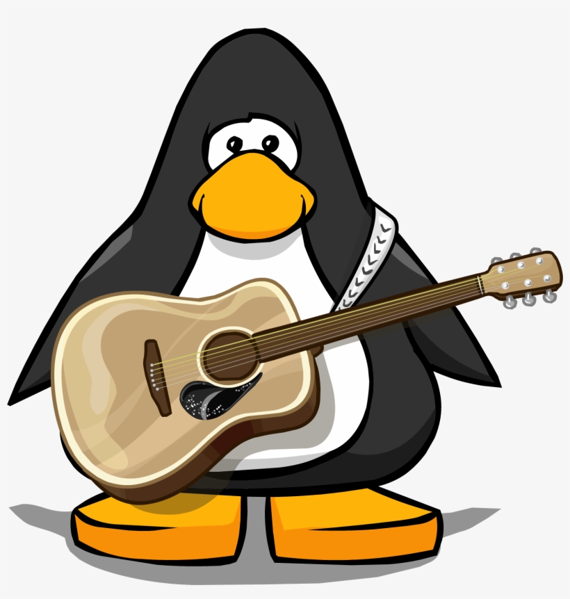 Clothing 5462 Player Card - Club Penguin Acoustic Guitar, transparent png #2928463