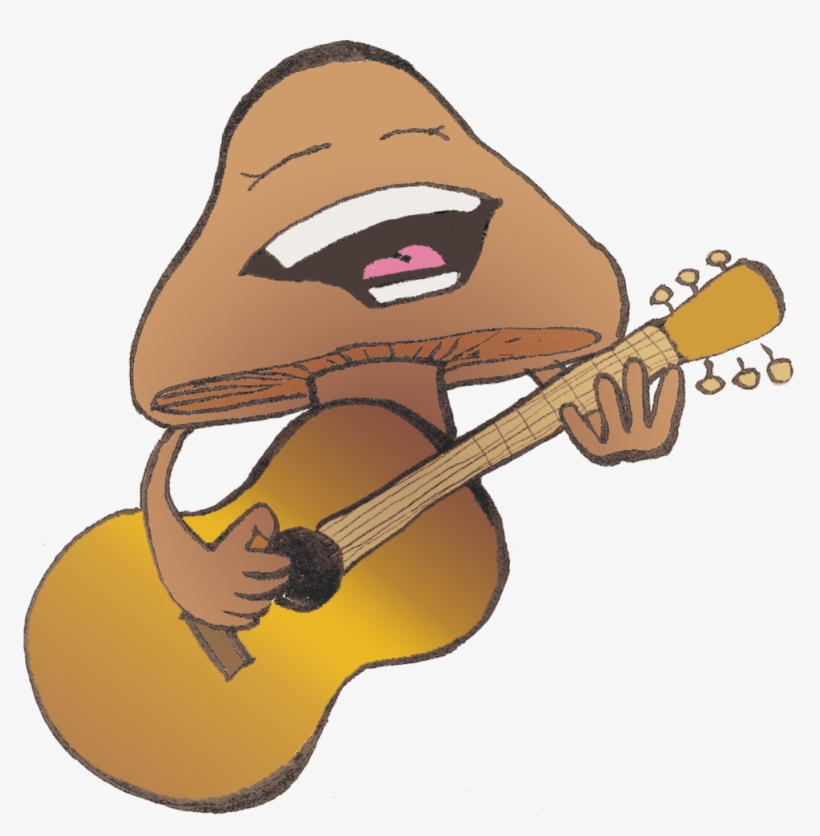 Mushroom3b - Mushroom Guitar, transparent png #2928534