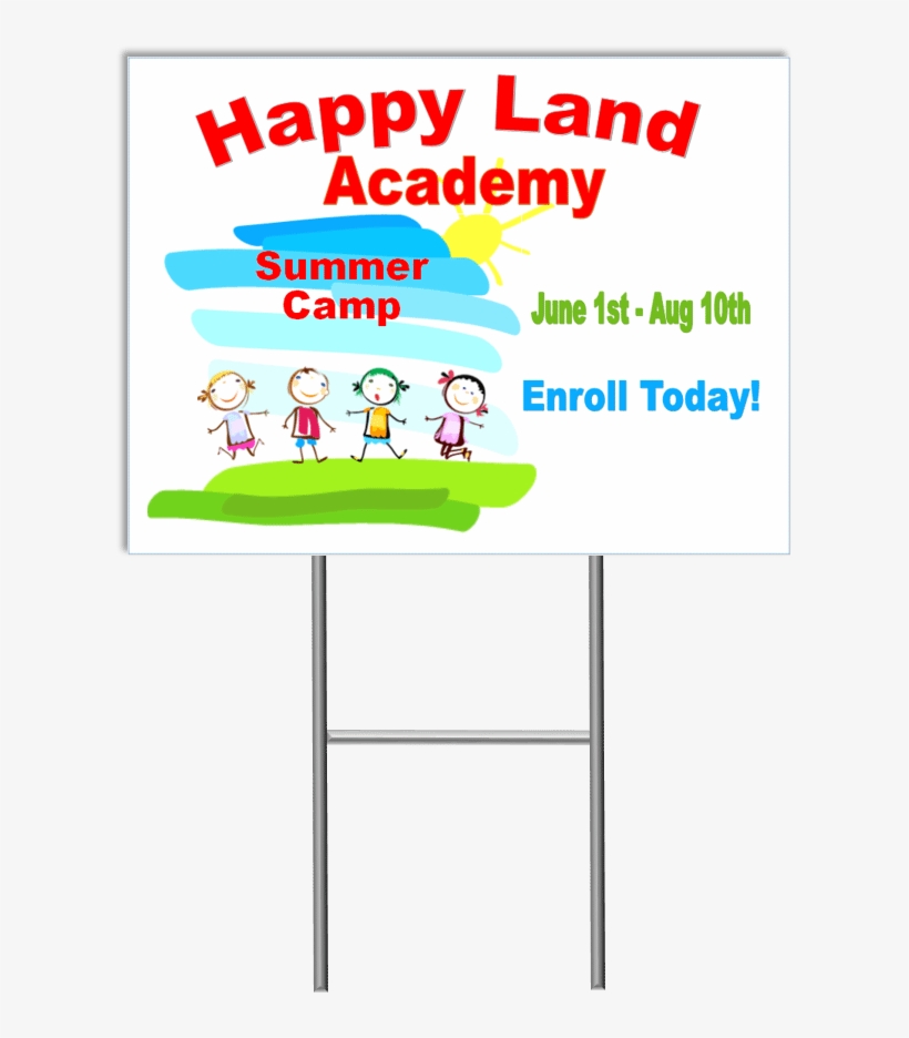 Child Care Business Cards, Child Care Folders, Child - Yard Signs Preschool, transparent png #2928579