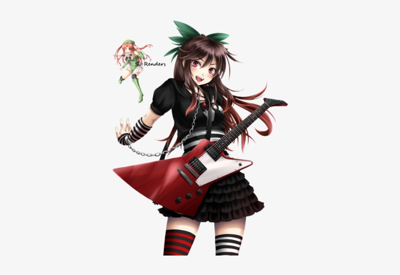 Go To Image - Guitar Anime Girl Png, transparent png #2928739