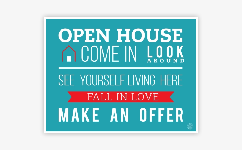 Open House Welcome Yard Sign No - Real Estate, transparent png #2928938
