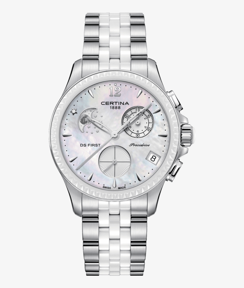 Ds First Lady Chronograph Moon Phase - Certina Ds First C030.250.11.106.00, transparent png #2928940