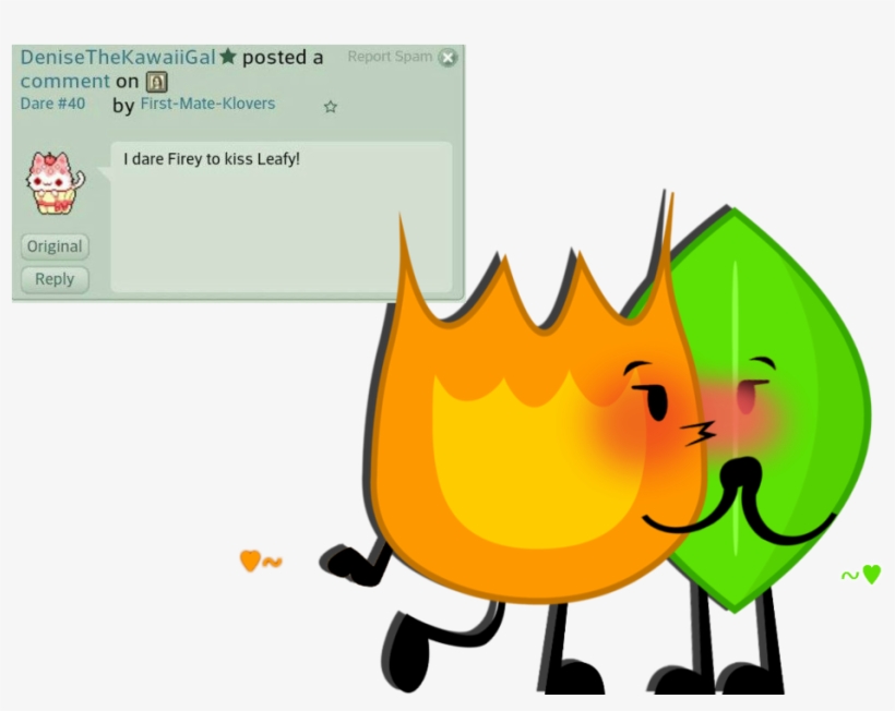 Dare 45 By First Mate Klovers-d8cjh1j - Bfdi Firey X Leafy, transparent png #2928961