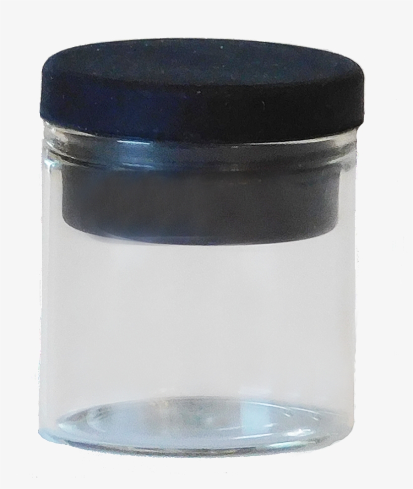 10ml Concentrate/cream Glass Jar-black Silicon Lid - Jar, transparent png #2929033