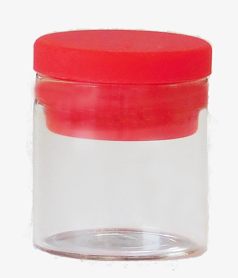10ml Concentrate/cream Glass Jar-red Silicon Lid - Jar, transparent png #2929077