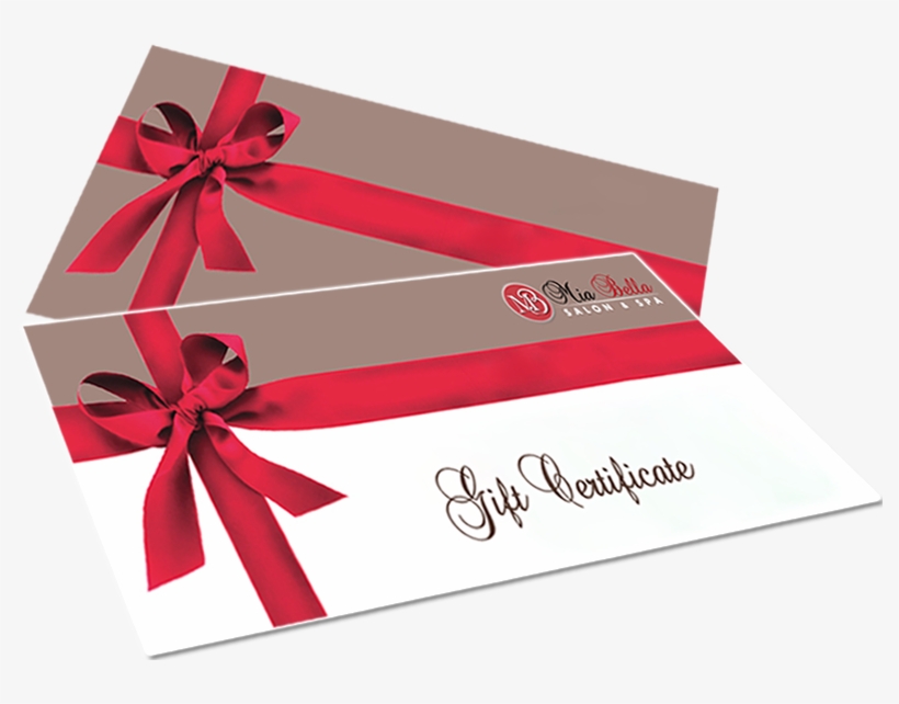 Bella Mi Salon & Day Spa Las Vegas Gift Certificates - Gift Certificate Envelope, transparent png #2929862