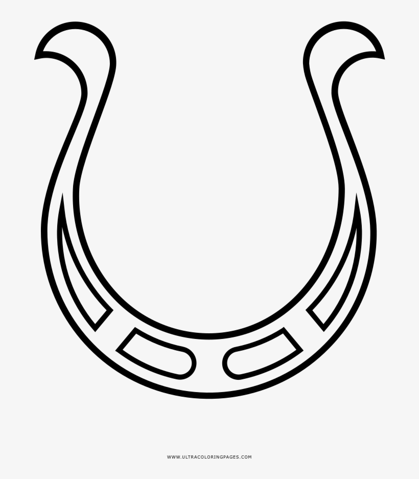 Dibujo De Herradura Para Colorear - Amuletos De La Suerte Para Dibujar, transparent png #2930559